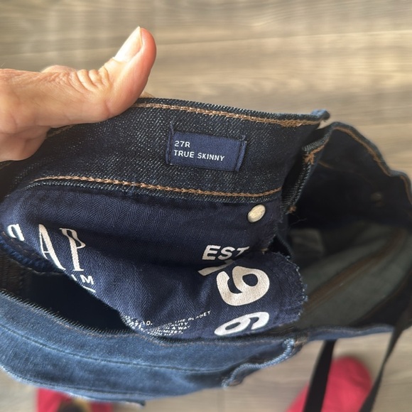 Gap denim true skinny 27 regular free bonus black pair same size - Picture 5 of 14